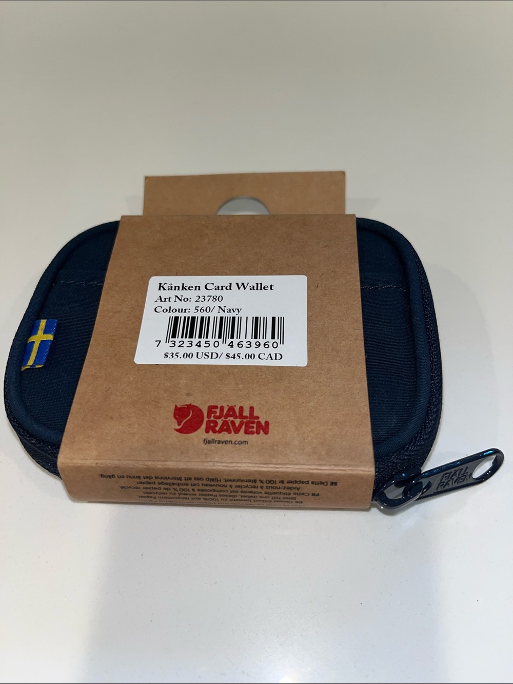 NWT Kånken Card Wallet from Fjallraven- Navy Blue - Picture 2 of 3